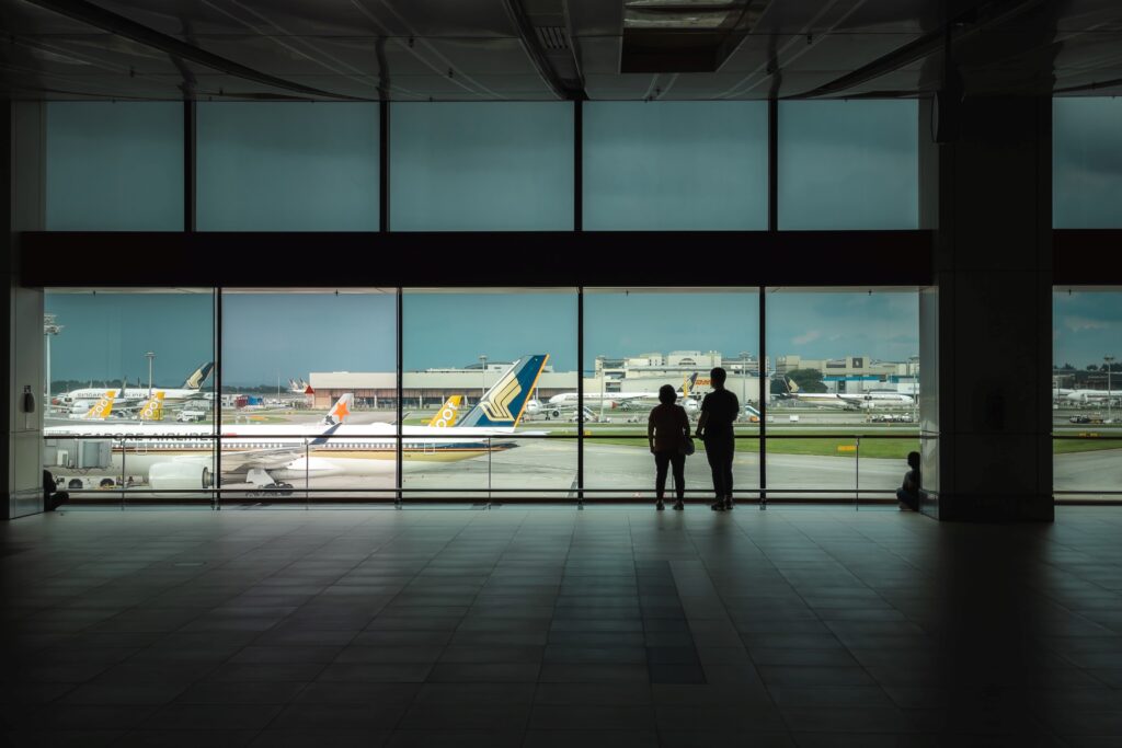 aeroportos vazios pela pandemia